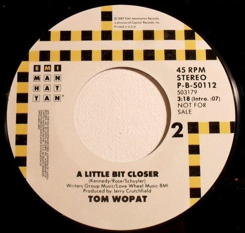 Tom Wopat : A Little Bit Closer (7", Promo)