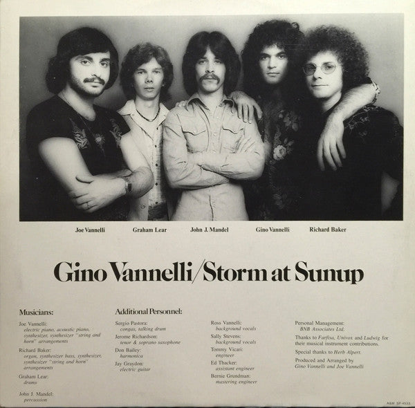Gino Vannelli : Storm At Sunup (LP, Album)