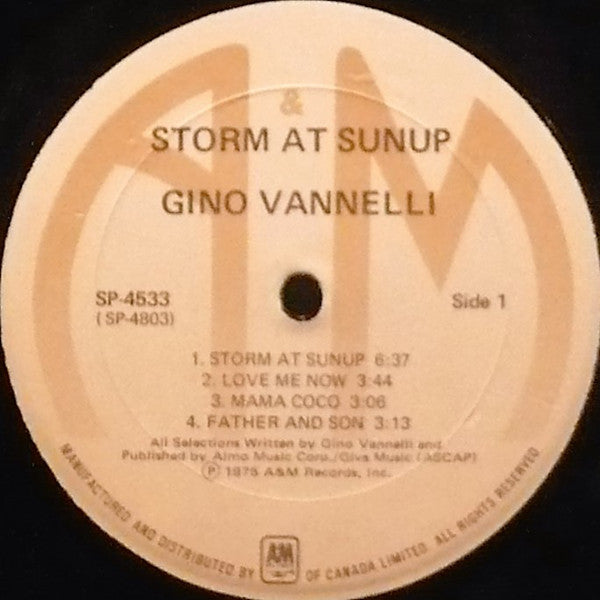 Gino Vannelli : Storm At Sunup (LP, Album)