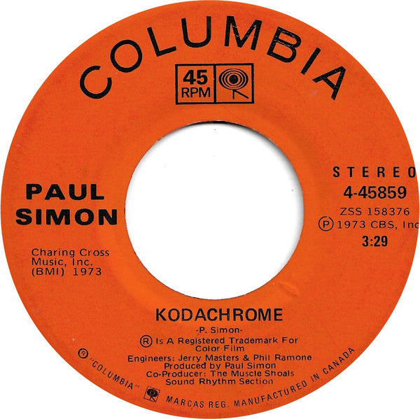 Paul Simon : Kodachrome (7", Single)
