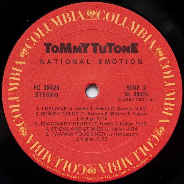Tommy Tutone : National Emotion (LP, Album)