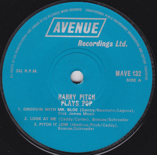 Harry Pitch : Plays Harmonica Pop (7", EP)