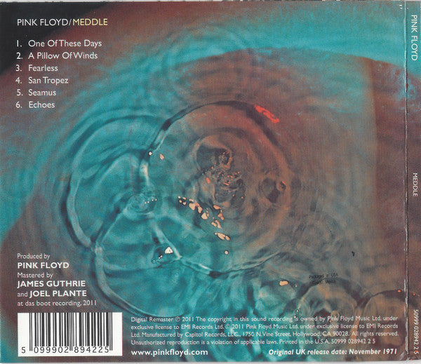 Pink Floyd : Meddle (CD, Album, RE, RM, Dig)