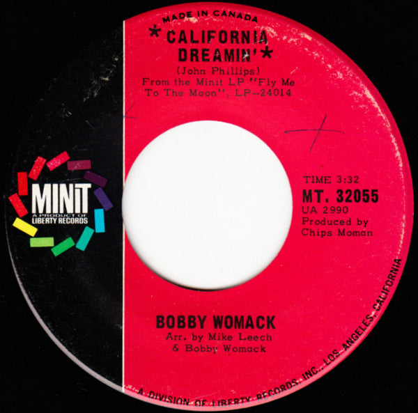 Bobby Womack : California Dreamin' / Baby! You Oughta Think It Over (7")