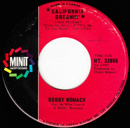 Bobby Womack : California Dreamin' / Baby! You Oughta Think It Over (7")