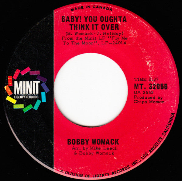 Bobby Womack : California Dreamin' / Baby! You Oughta Think It Over (7")