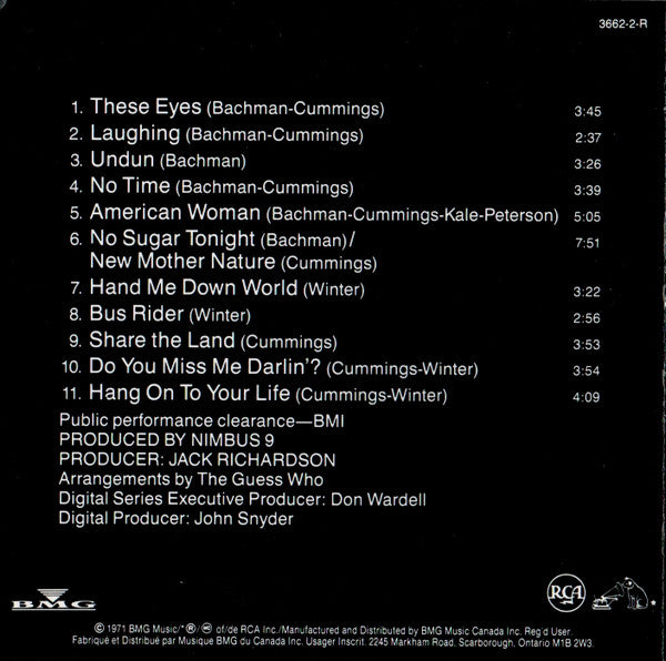 The Guess Who : The Best Of The Guess Who (CD, Comp, RE, RM)