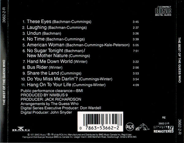 The Guess Who : The Best Of The Guess Who (CD, Comp, RE, RM)