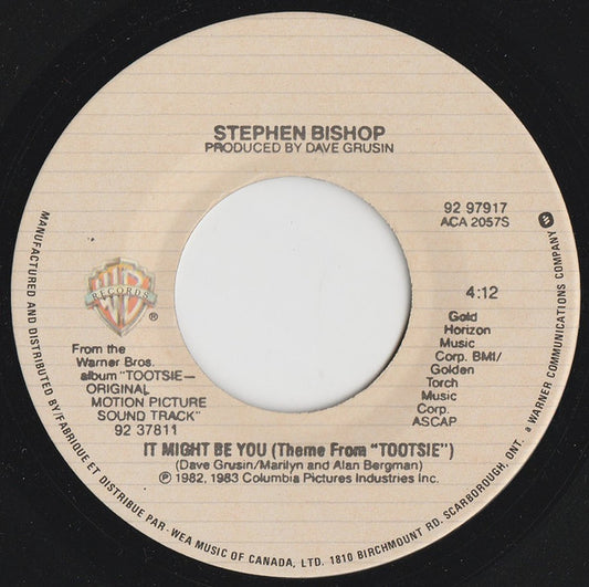 Stephen Bishop / Dave Grusin : It Might Be You (Theme From "Tootsie") (7")