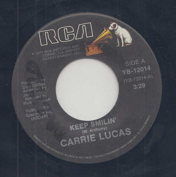 Carrie Lucas : Keep Smilin' (7", Single)
