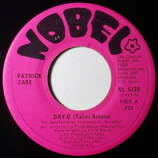 Patrick Zabé : Day-O (Talimi-Banana) (7", Single)