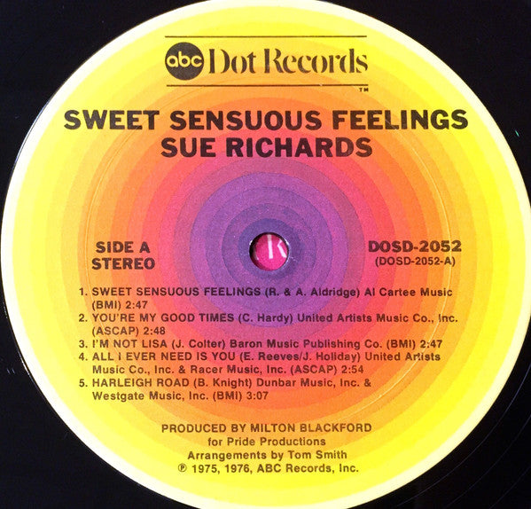 Sue Richards : Sweet Sensuous Feelings (LP, Album)