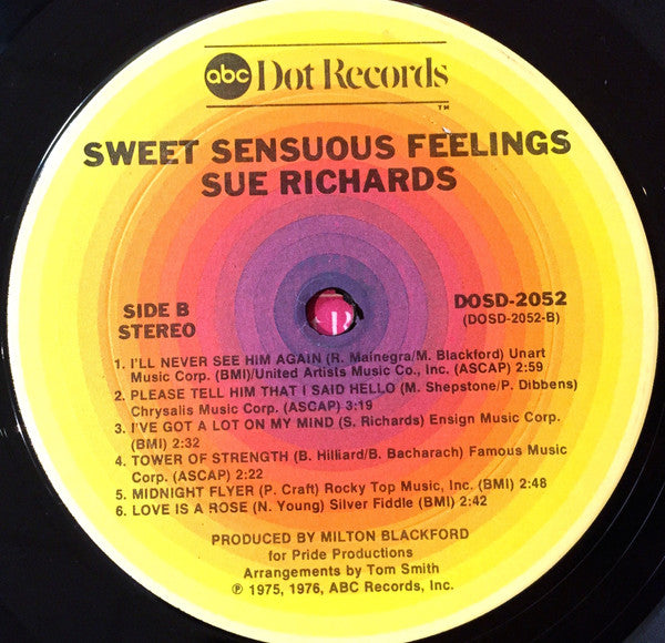 Sue Richards : Sweet Sensuous Feelings (LP, Album)
