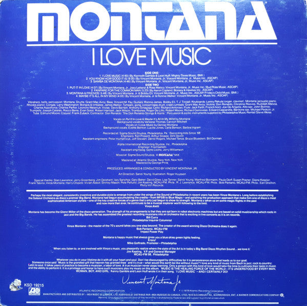 Montana : I Love Music (LP, Album)