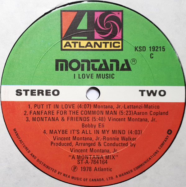 Montana : I Love Music (LP, Album)