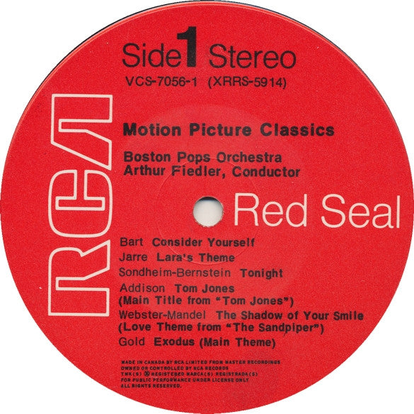 Arthur Fiedler / Boston Pops Orchestra : Motion Picture Classics (2xLP, Gat)