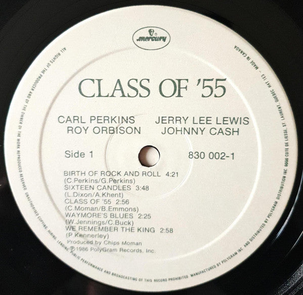 Class Of '55, Carl Perkins, Jerry Lee Lewis, Roy Orbison, Johnny Cash : Memphis Rock & Roll Homecoming (LP, Album)