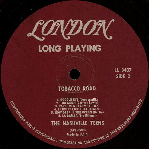 The Nashville Teens : Tobacco Road (LP, Album, Mono)