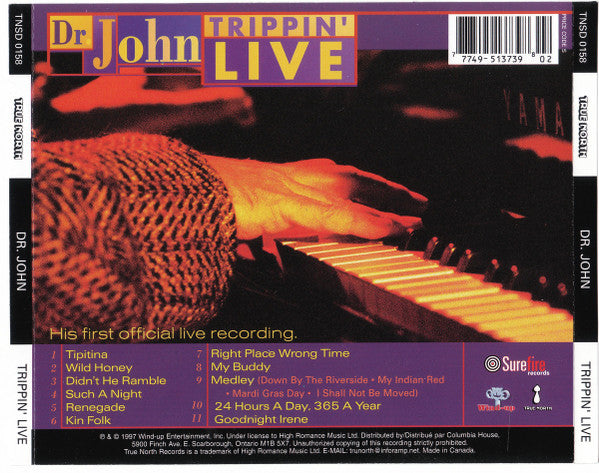 Dr. John : Trippin' Live (CD, Album)