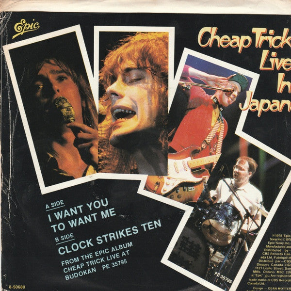 Cheap Trick : I Want You To Want Me (7", Single)