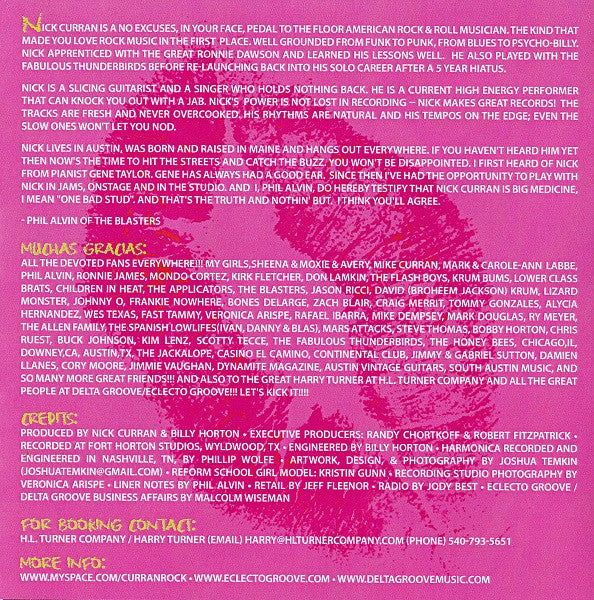 Nick Curran And The Lowlifes : Reform School Girl (CD, Album)