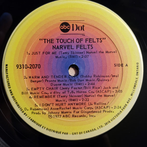 Narvel Felts : The Touch Of Felts (LP, Album)
