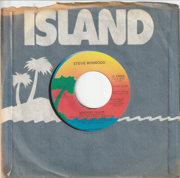 Steve Winwood : While You See A Chance / Vacant Chair (7", Single, Jac)