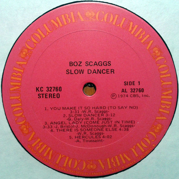 Boz Scaggs : Slow Dancer (LP, Album)
