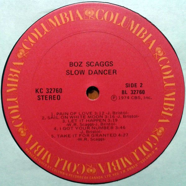 Boz Scaggs : Slow Dancer (LP, Album)