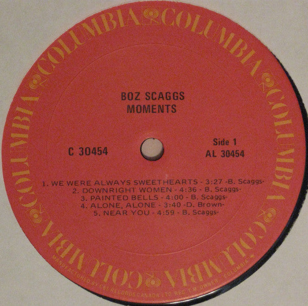 Boz Scaggs : Moments (LP, Album, RE)