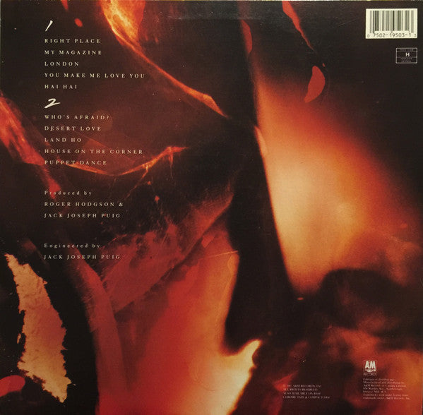 Roger Hodgson : Hai Hai (LP, Album)