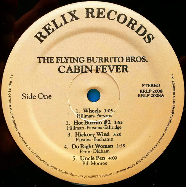 The Flying Burrito Bros : Cabin Fever (LP, Album)