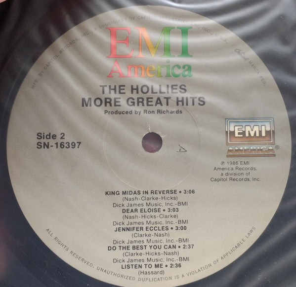 The Hollies : More Great Hits (LP, Comp)
