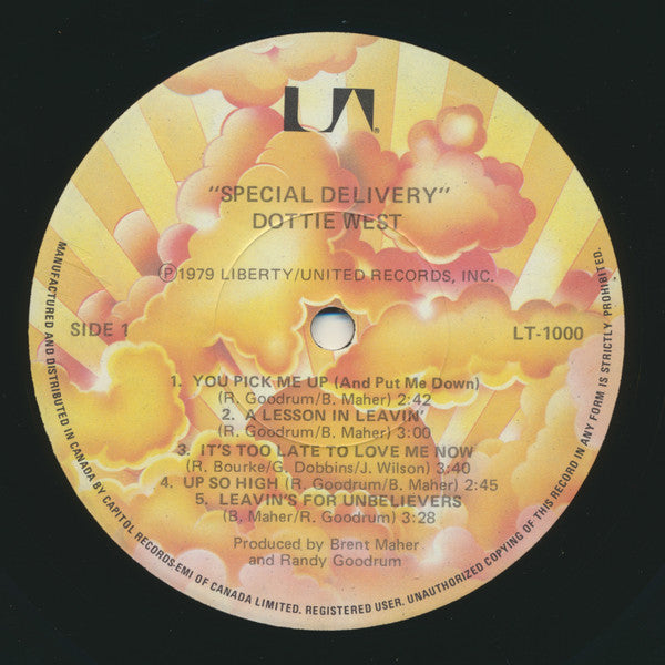 Dottie West : Special Delivery (LP, Album)