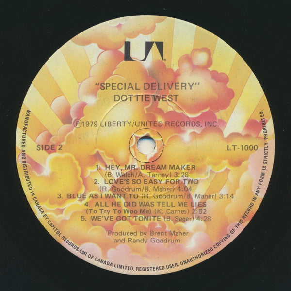 Dottie West : Special Delivery (LP, Album)