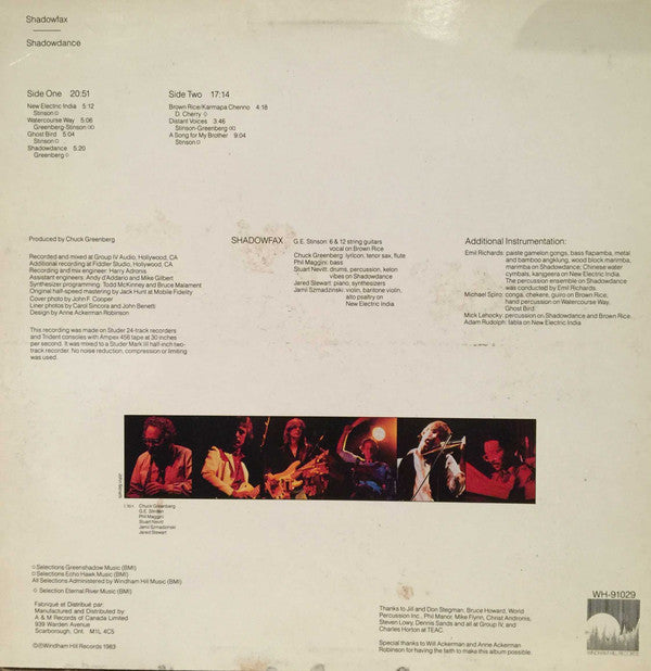 Shadowfax : Shadowdance (LP, Album)