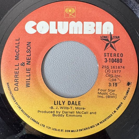 Darrell McCall & Willie Nelson : Lily Dale / Please Don't Leave Me (7", Single)