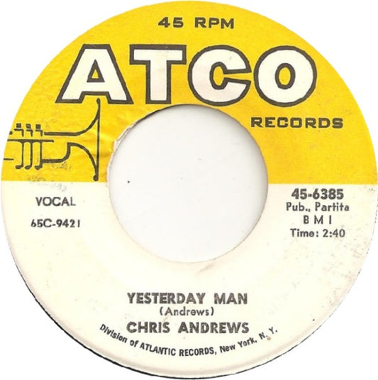 Chris Andrews (3) : Yesterday Man (7", Single)