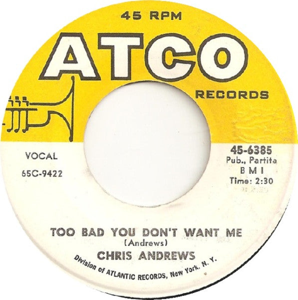 Chris Andrews (3) : Yesterday Man (7", Single)