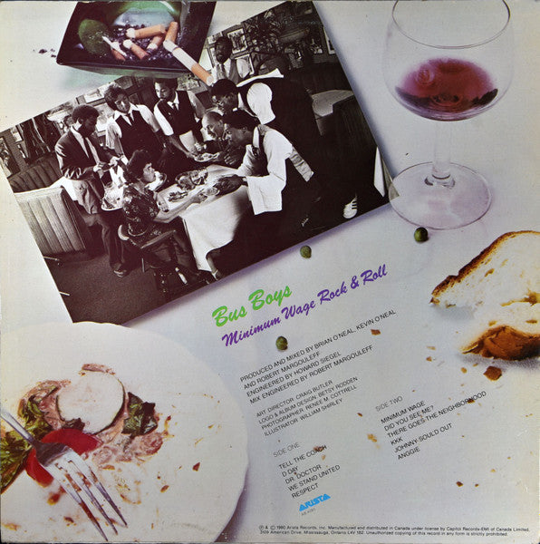 The Bus Boys : Minimum Wage Rock & Roll (LP, Album)