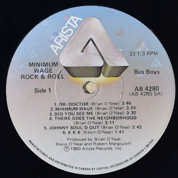 The Bus Boys : Minimum Wage Rock & Roll (LP, Album)