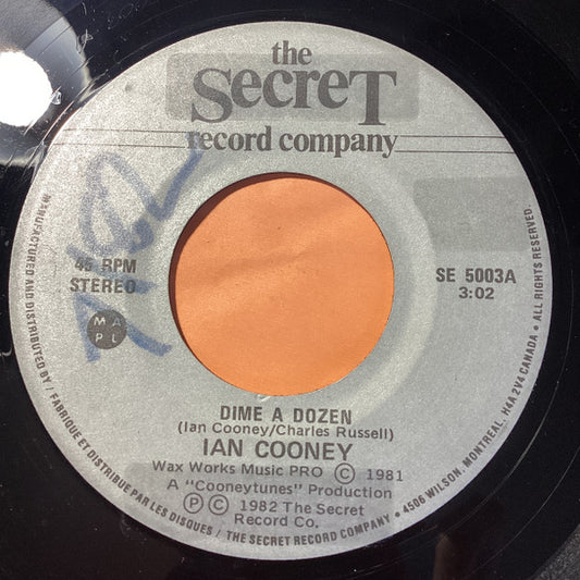 Ian Cooney : Dime A Dozen (7")