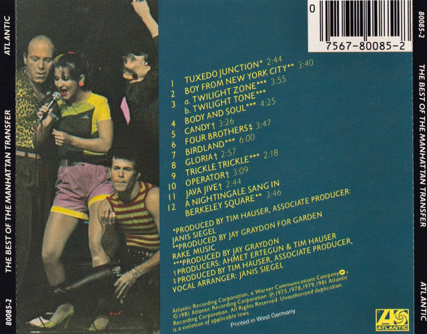 The Manhattan Transfer : The Best Of The Manhattan Transfer (CD, Comp, RE, Tar)