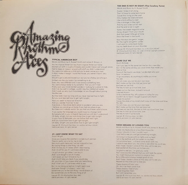 The Amazing Rhythm Aces : Too Stuffed To Jump (LP, Album)
