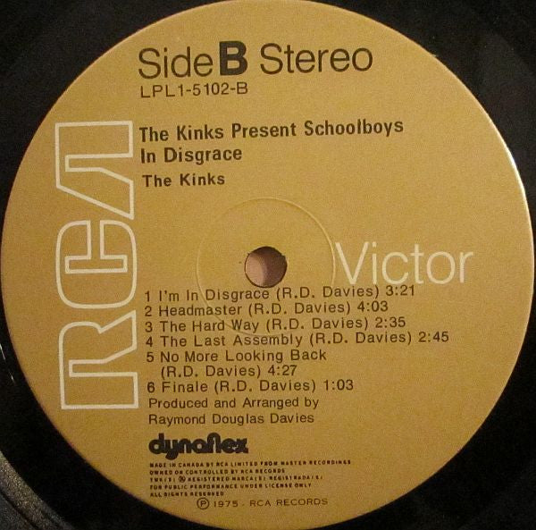 The Kinks : The Kinks Present Schoolboys In Disgrace (LP, Album)