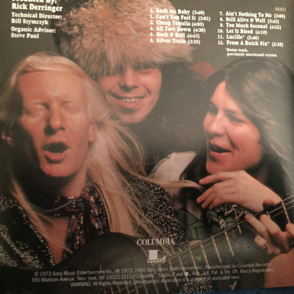 Johnny Winter : Still Alive And Well (CD, Album, RE, RM, RP)