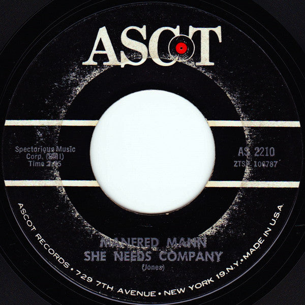 Manfred Mann : She Needs Company / Hi Lili, Hi Lo (7")