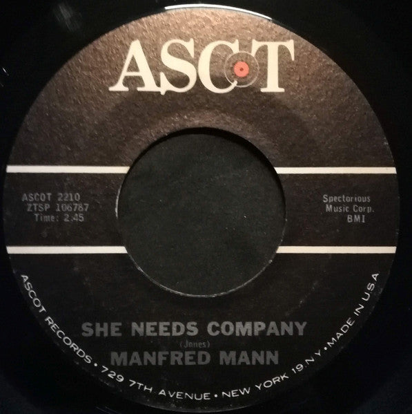 Manfred Mann : She Needs Company / Hi Lili, Hi Lo (7")