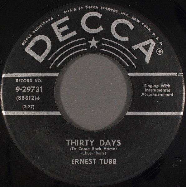 Ernest Tubb : Answer The Phone / Thirty Days (To Come Back Home) (7", Glo)
