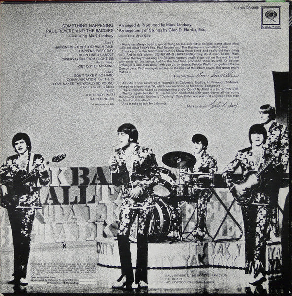 Paul Revere & The Raiders Featuring Mark Lindsay : Something Happening (LP, Album)